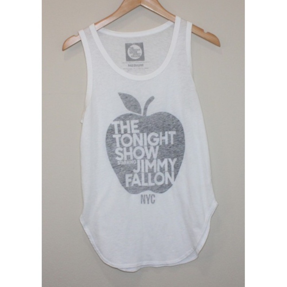 VTG The Tonight Show with Jimmy Fallon Medium white sleeveless t-shirt tank top